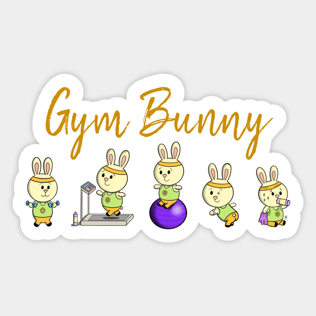 Are you a gym bunny? Sticker by GarryVaux